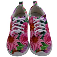 Enchanted Watercolor Flowers Botanical Foliage Mens Athletic Shoes by GardenOfOphir