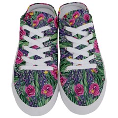Dazzling Watercolor Flowers And Foliage Half Slippers by GardenOfOphir