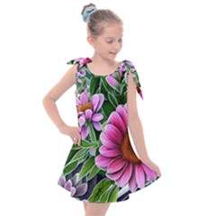 Bouquet Of Sunshine Kids  Tie Up Tunic Dress by GardenOfOphir