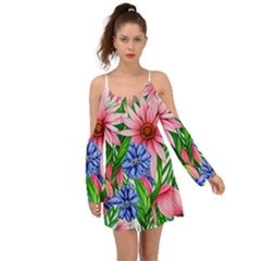 Exotic Tropical Flowers Boho Dress by GardenOfOphir