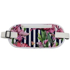 Tropical Botanical Flowers In Watercolor Rounded Waist Pouch by GardenOfOphir