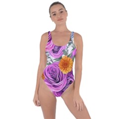 Country-chic Watercolor Flowers Bring Sexy Back Swimsuit by GardenOfOphir