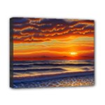 Nature s Sunset Over Beach Canvas 10  x 8  (Stretched)