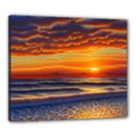 Nature s Sunset Over Beach Canvas 24  x 20  (Stretched)