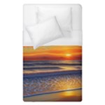 Nature s Sunset Over Beach Duvet Cover (Single Size)