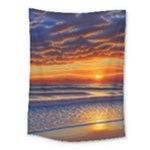Nature s Sunset Over Beach Medium Tapestry