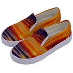 Nature s Sunset Over Beach Kids  Canvas Slip Ons