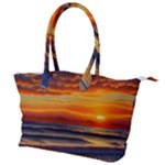 Nature s Sunset Over Beach Canvas Shoulder Bag