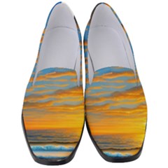 Orange Sunset On The Beach Women s Classic Loafer Heels by GardenOfOphir