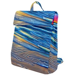 Waves Crashing On The Shore Flap Top Backpack by GardenOfOphir