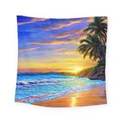 Sunrise At The Beach Square Tapestry (small) by GardenOfOphir