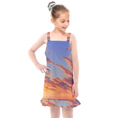 Summer Sunset Over Beach Kids  Overall Dress by GardenOfOphir
