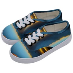 Gorgeous Lake Kids  Classic Low Top Sneakers by GardenOfOphir
