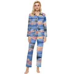 Beautiful Sunset Womens  Long Sleeve Velvet Pocket Pajamas Set by GardenOfOphir