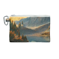 Dazzling Sunset Canvas Cosmetic Bag (medium) by GardenOfOphir