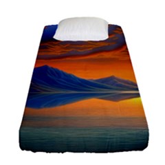 Glorious Sunset Fitted Sheet (single Size) by GardenOfOphir