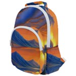 Glorious Sunset Rounded Multi Pocket Backpack