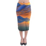 Glorious Sunset Midi Pencil Skirt