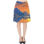 Glorious Sunset Velvet High Waist Skirt