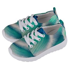 Beautiful Abstract Pastel Ocean Waves Kids  Lightweight Sports Shoes by GardenOfOphir