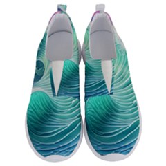 Pink Sky Blue Ocean Waves No Lace Lightweight Shoes by GardenOfOphir