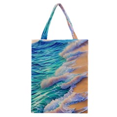 Waves At The Ocean s Edge Classic Tote Bag by GardenOfOphir
