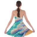 Waves At The Ocean s Edge Strapless Bra Top Dress View2