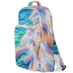 Waves At The Ocean s Edge Double Compartment Backpack