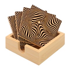 Pattern Geometric Lines Shapes Design Art Bamboo Coaster Set by Ravend