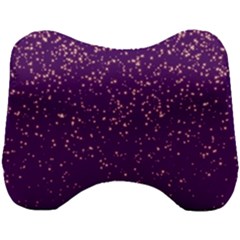 Purple Glittery Backdrop Scrapbooking Sparkle Head Support Cushion