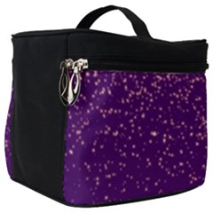 Purple Glittery Backdrop Scrapbooking Sparkle Make Up Travel Bag (big)