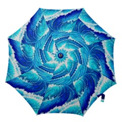 Simple Blue Ocean Wave Hook Handle Umbrellas (small) by GardenOfOphir