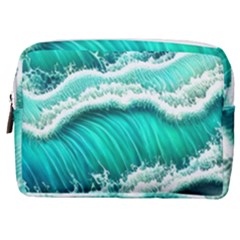 Ocean Waves Design In Pastel Colors Make Up Pouch (medium) by GardenOfOphir