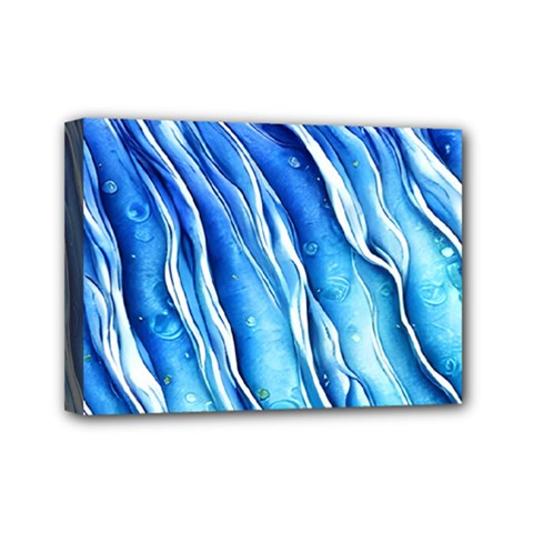 Nature Ocean Waves Mini Canvas 7  X 5  (stretched) by GardenOfOphir