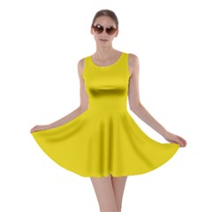 Corn Yellow	 - 	skater Dress by ColorfulDresses