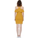 Gamboge Orange	 - 	Shoulder Frill Bodycon Summer Dress View4