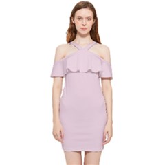 Queen Pink	 - 	shoulder Frill Bodycon Summer Dress by ColorfulDresses