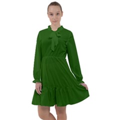 Lincoln Green	 - 	all Frills Chiffon Dress by ColorfulDresses
