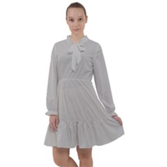 Silver Sand Grey	 - 	all Frills Chiffon Dress by ColorfulDresses
