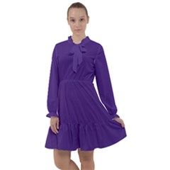 Spanish Violet Purple	 - 	all Frills Chiffon Dress by ColorfulDresses