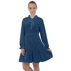 Aegean Blue	 - 	all Frills Chiffon Dress by ColorfulDresses