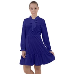 Midnight Blue	 - 	all Frills Chiffon Dress by ColorfulDresses