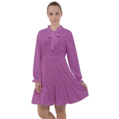 Radient Orchid	 - 	all Frills Chiffon Dress by ColorfulDresses