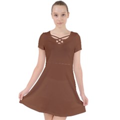 Toffee Brown	 - 	caught In A Web Dress by ColorfulDresses