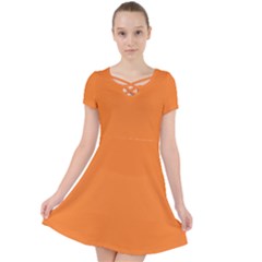 Tangerine Orange	 - 	caught In A Web Dress