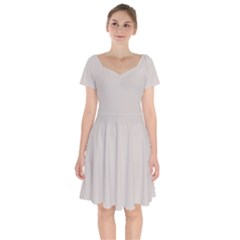 Abalone Grey	 - 	short Sleeve Bardot Dress