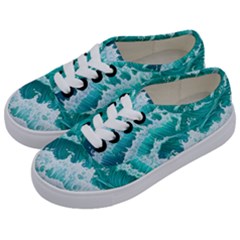 Waves On The Ocean Ii Kids  Classic Low Top Sneakers by GardenOfOphir