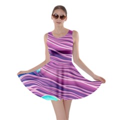 Pink Water Waves Skater Dress by GardenOfOphir