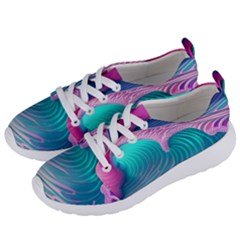 Pink Waves On The Beach Women s Lightweight Sports Shoes by GardenOfOphir
