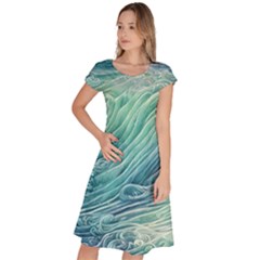 Wave Of The Ocean Classic Short Sleeve Dress by GardenOfOphir